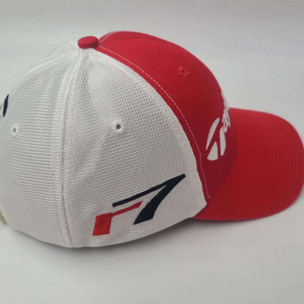 TaylorMade Hat Adjustable Red White Golf r7 Logo Tennis Pickleball Outdoors‎ Men